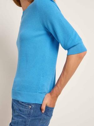 Textured half-arm jumper (GOTS) from LANIUS