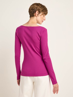 Long-sleeved shirt with deep neckline (GOTS) from LANIUS