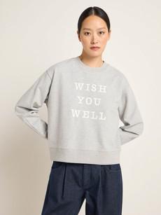 Statement sweatshirt "wish you well" (GOTS) via LANIUS