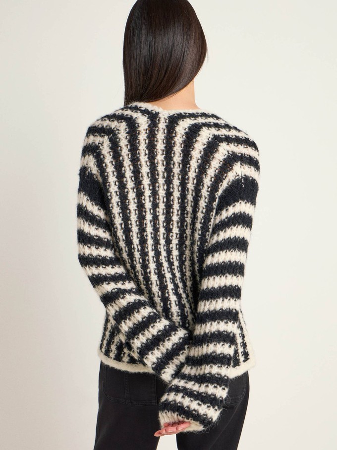 Striped v-neck jumper from LANIUS