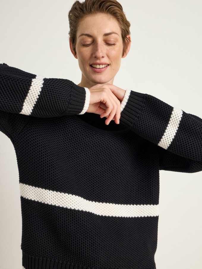 Block stripe sweater (GOTS) from LANIUS