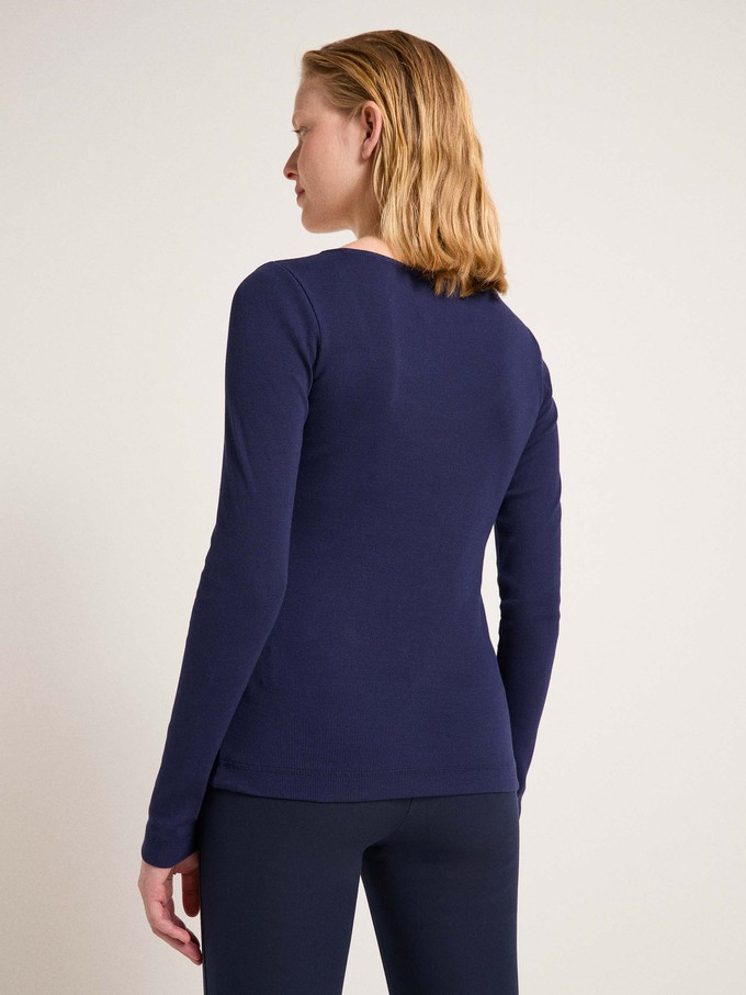 Long-sleeved shirt with deep neckline (GOTS) from LANIUS