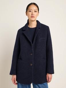 Boucle blazer coat (GOTS) via LANIUS