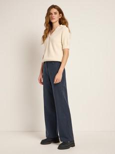 Pinstripe Marlene trousers via LANIUS