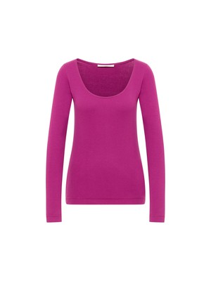 Long-sleeved shirt with deep neckline (GOTS) from LANIUS