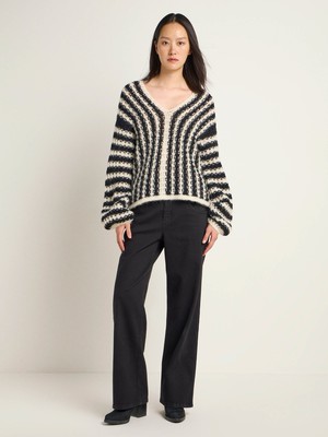 Striped sweater V-neck from LANIUS