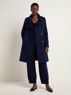 Walk coat with stand-up collar (GOTS) via LANIUS