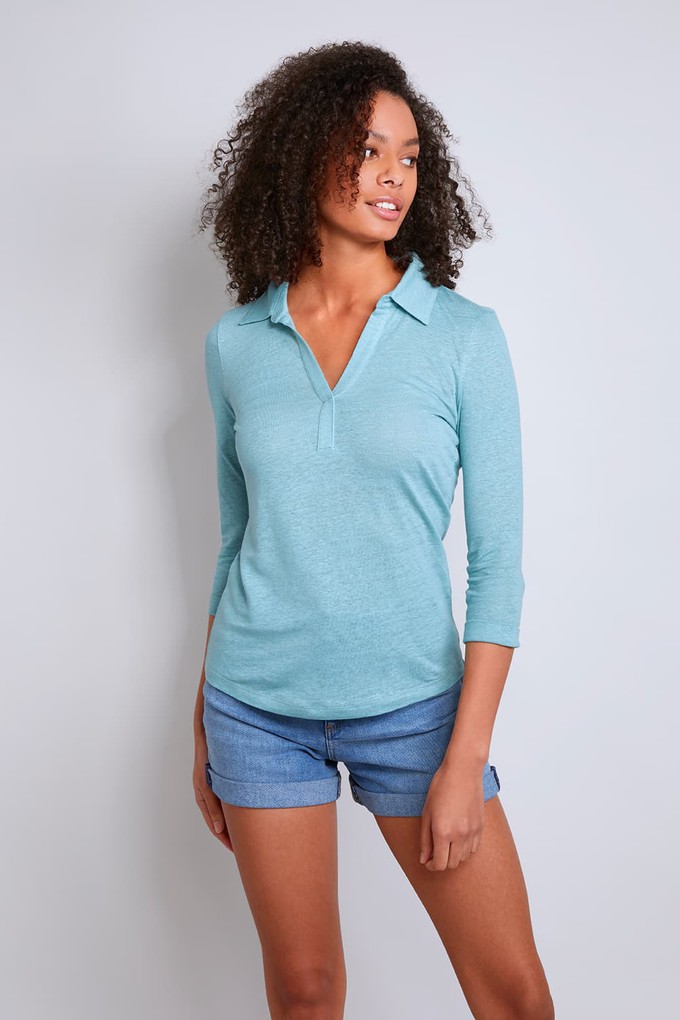 Collared Linen T-shirt from Lavender Hill Clothing