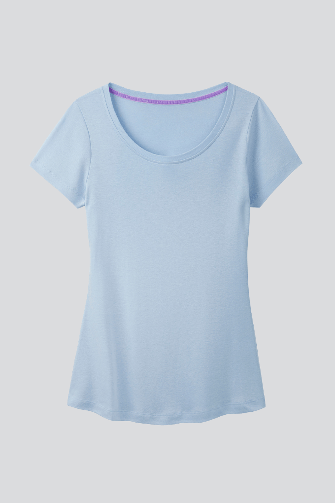 Scoop Neck Cotton Modal Blend T-shirt from Lavender Hill Clothing