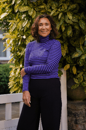 Striped Cotton Roll Neck from Lavender Hill Clothing