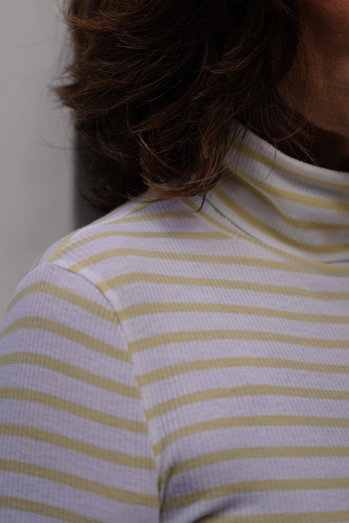 Striped Cotton Roll Neck from Lavender Hill Clothing