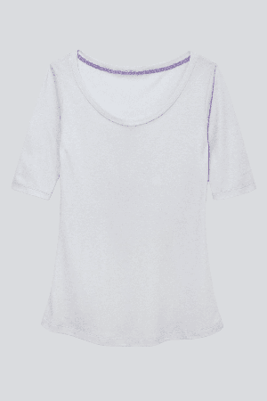 Half Sleeve Scoop Neck T-Shirt from Lavender Hill Clothing