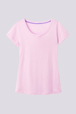 Scoop Neck Cotton Modal Blend T-shirt from Lavender Hill Clothing