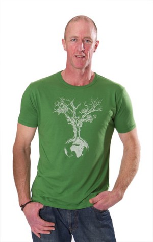 Fairwear Bamboo Shirt Men Leaf Green Weltenbaum from Life-Tree