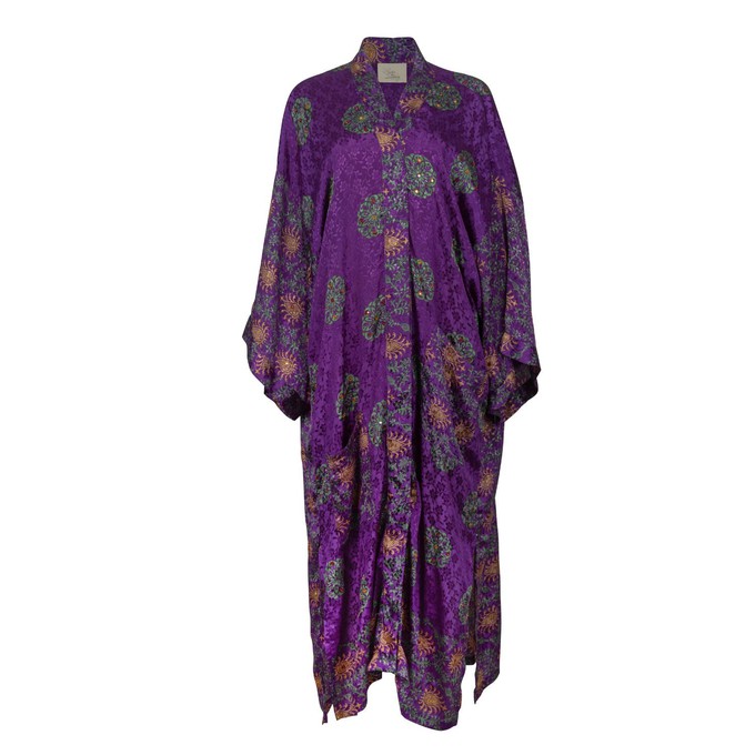 If Saris Could Talk Maxi Kimono- Royal Jacquard from Loft & Daughter