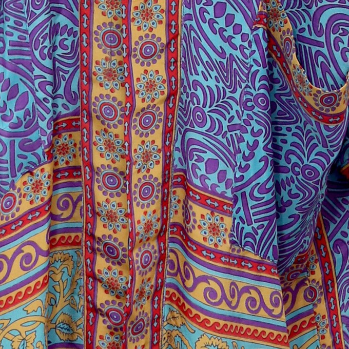 If Saris Could Talk Maxi Kimono- Blue Bohemia from Loft & Daughter