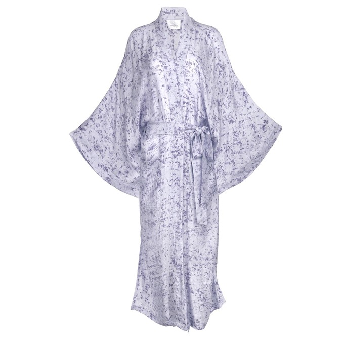 Silk Eco Print Maxi Kimono- Antique Peach from Loft & Daughter