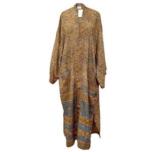 If Saris Could Talk Maxi Kimono- Dijon Floral from Loft & Daughter