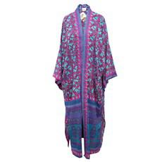 If Saris Could Talk Maxi Kimono- Indian Ocean via Loft & Daughter