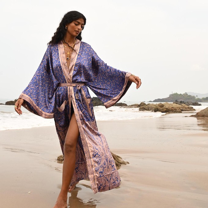 If Saris Could Talk Maxi Kimono- Paradise Island from Loft & Daughter