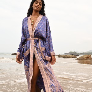 If Saris Could Talk Maxi Kimono- Sayulita Beach from Loft & Daughter