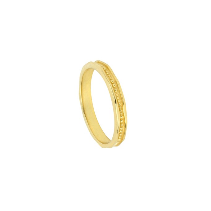 Skinny Relic Stacking Ring Gold Vermeil from Loft & Daughter