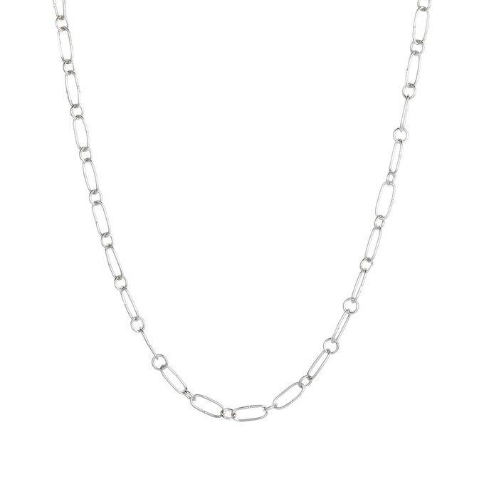 Hammered Link Chain Silver from Loft & Daughter