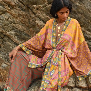 If Saris Could Talk Kimono- Paisley Palace from Loft & Daughter