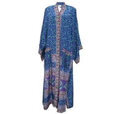 If Saris Could Talk Maxi Kimono- Zanzibar Border via Loft & Daughter