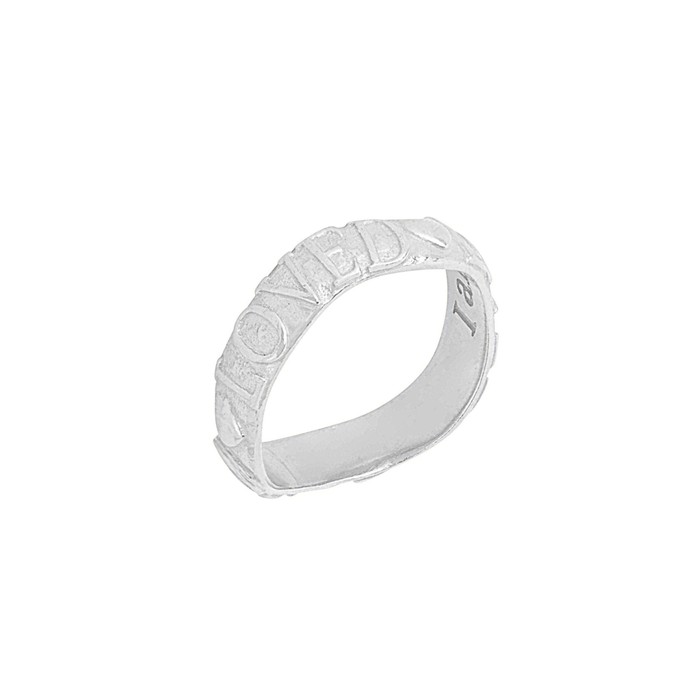 Loved Affirmation Stacking Ring Silver from Loft & Daughter