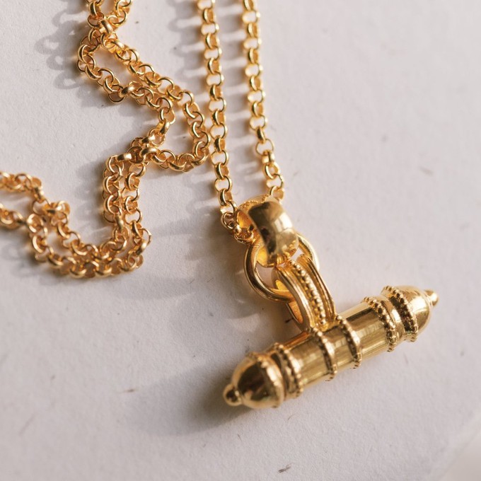 Secret T-Bar Amulet Gold Vermeil from Loft & Daughter