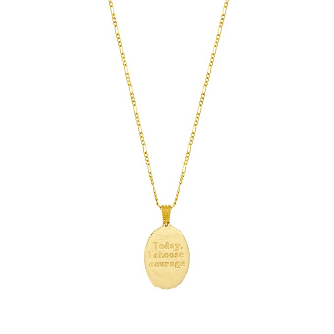 She Who Has Courage Pendant Gold Vermeil from Loft & Daughter