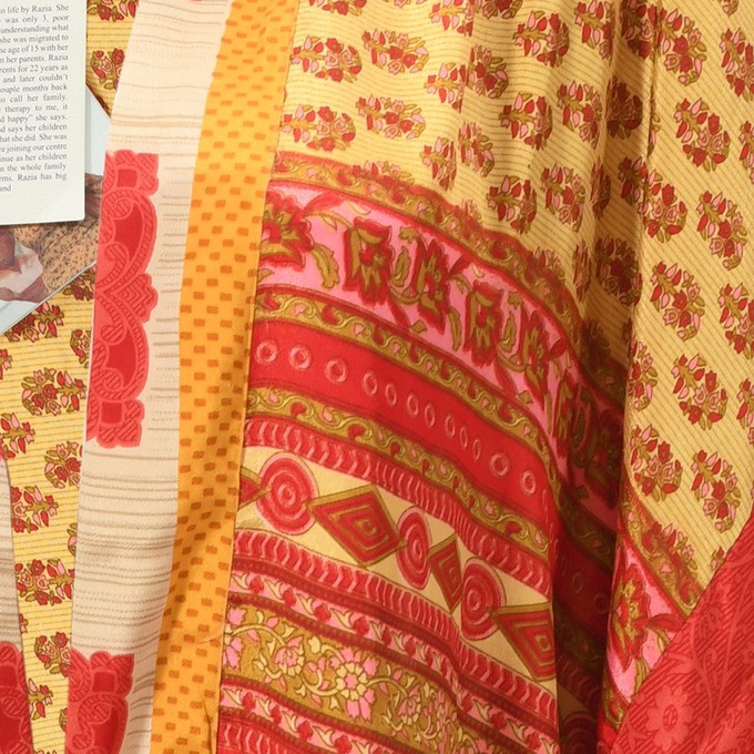 If Saris Could Talk Kimono- Golden Marigold from Loft & Daughter