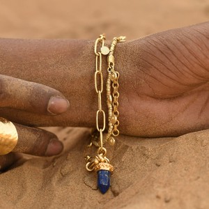 Lapis Charm Gold Vermeil from Loft & Daughter