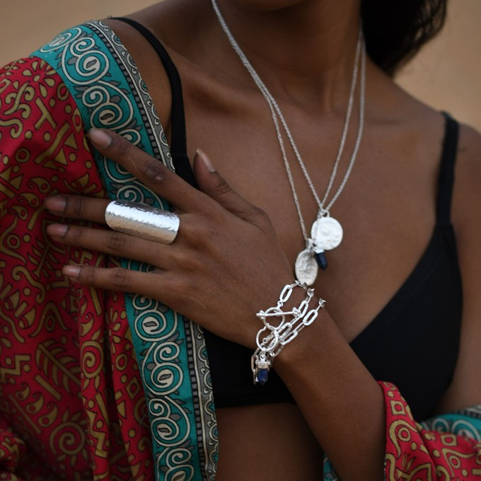 Hammered Anjuna Ring Silver Prototype -Outlet from Loft & Daughter