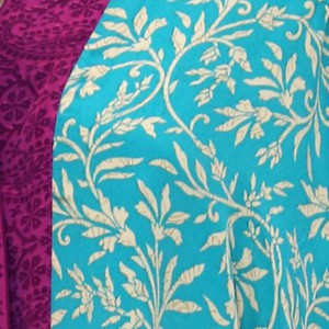 If Saris Could Talk Maxi Kimono- GEO PAISLEY BORDER from Loft & Daughter