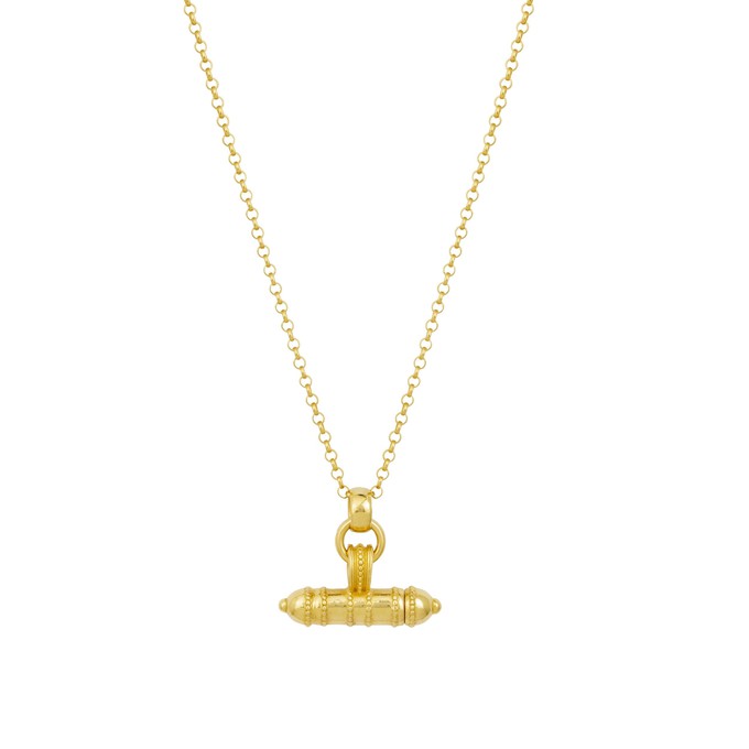 Secret T-Bar Amulet Gold Vermeil from Loft & Daughter