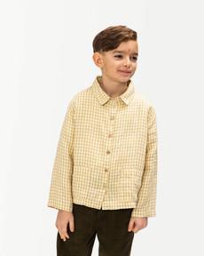 Linen Workshirt dijon check via Matona