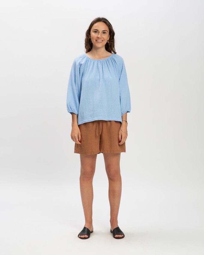 Muslin Blouse powder blue from Matona