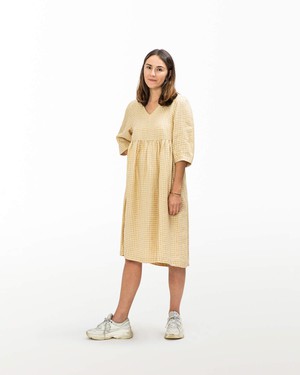 Elegant Midi Dress dijon check from Matona