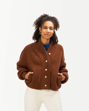 Knit Bomber Jacket chestnut from Matona