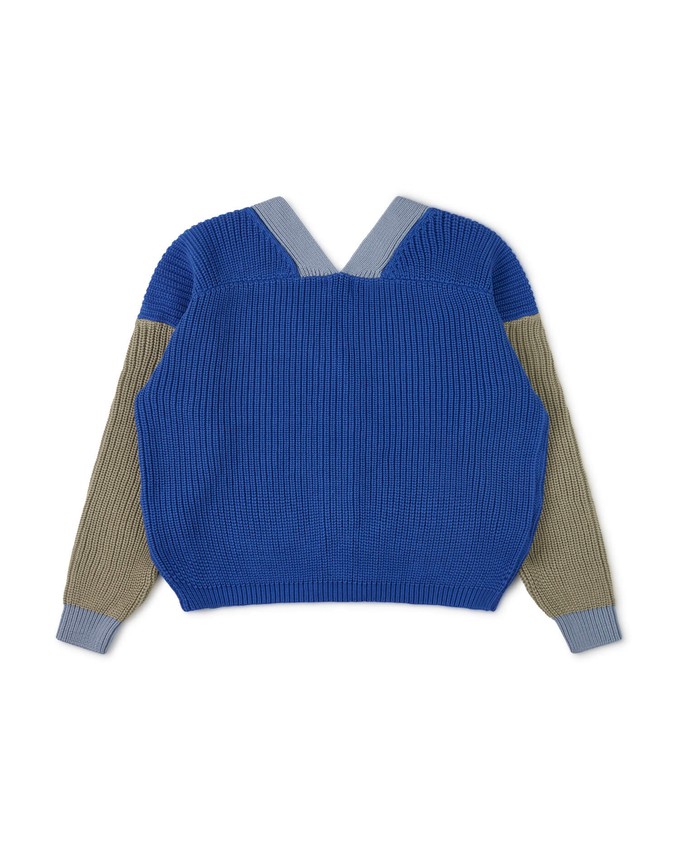 Color Block Cardigan cobalt from Matona