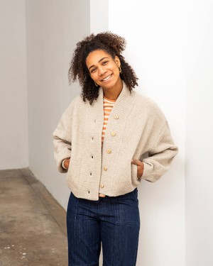 Knit Bomber Jacket alabaster from Matona