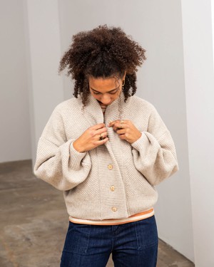 Knit Bomber Jacket alabaster from Matona