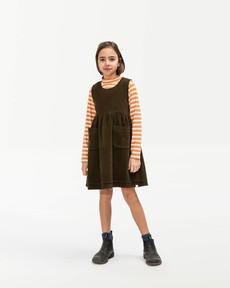 Belted Corduroy Dress moss via Matona