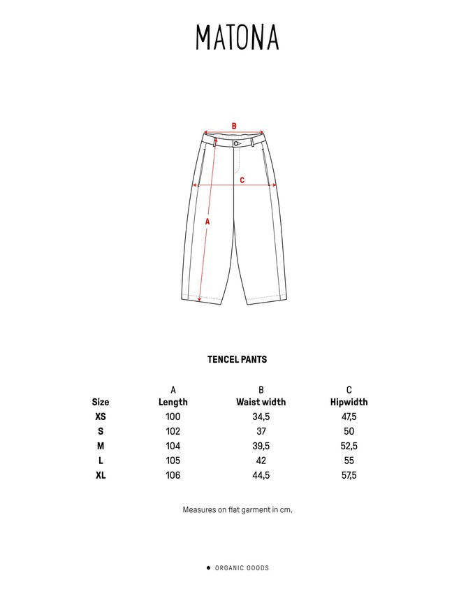 Tencel Pants portabella from Matona