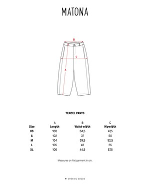 Tencel Pants portabella from Matona