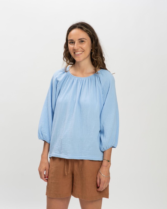 Muslin Blouse powder blue from Matona