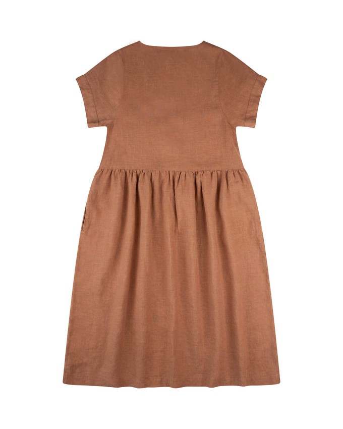 Linen Midi Dress coffee from Matona