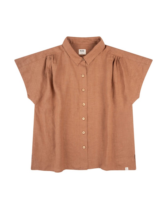 Linen Blouse coffee from Matona